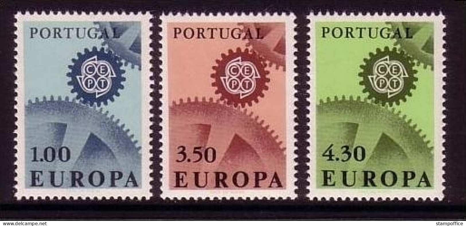 PORTUGAL MI-NR. 1026-1028 POSTFRISCH(MINT) EUROPA 1967 ZAHNRÄDER - 1967