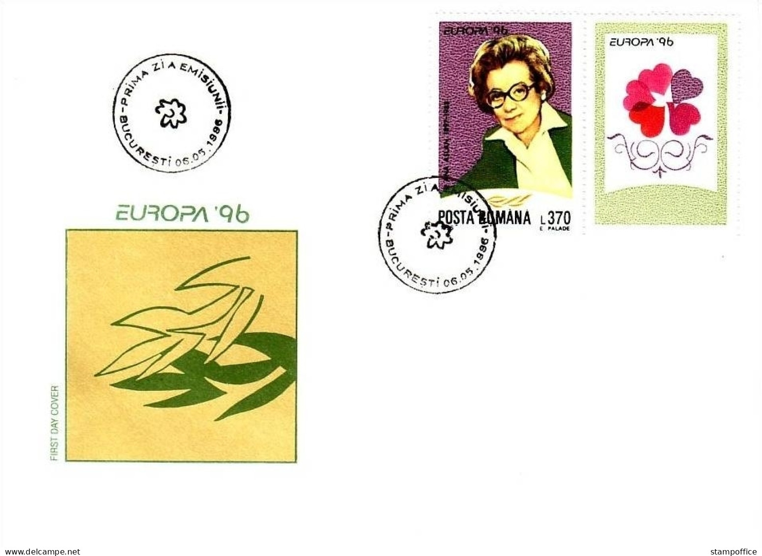 RUMÄNIEN MI-NR. 5174-5175 FDC EUROPA 1996 BERUEHMTE FRAUEN - 1996