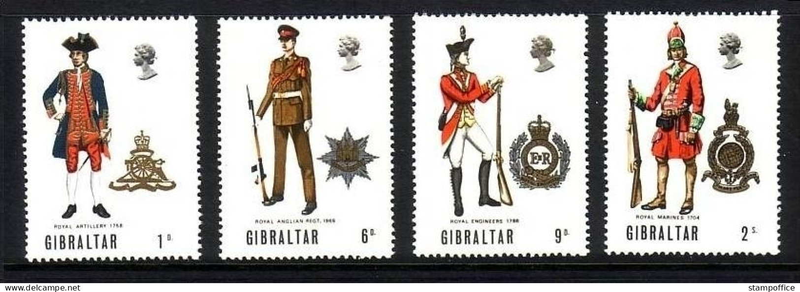 GIBRALTAR MI-NR. 229-232 POSTFRISCH(MINT) MILITÄRUNIFORMEN - Gibraltar