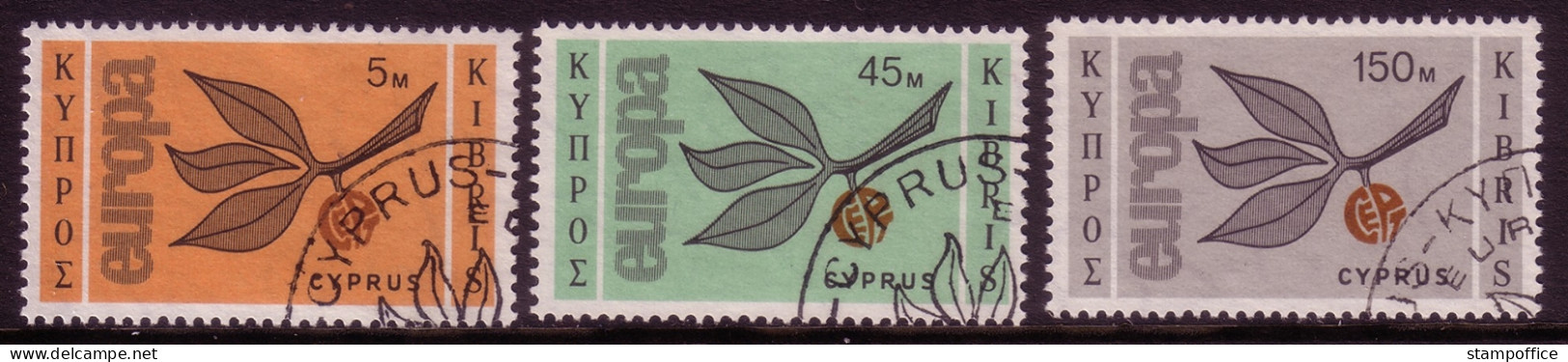 ZYPERN MI-NR. 258-260 GESTEMPELT(USED) EUROPA 1965 ZWEIG - 1965