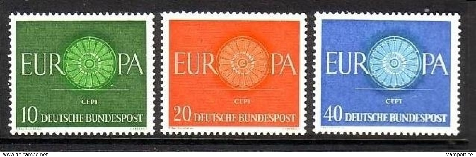 DEUTSCHLAND MI-NR. 337-339 POSTFRISCH(MINT) EUROPA 1960 WAGENRAD - 1960