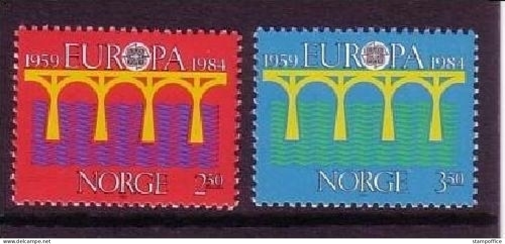 NORWEGEN MI-NR. 904-905 POSTFRISCH(MINT)H EUROPA 1984 BRÜCKE - 1984