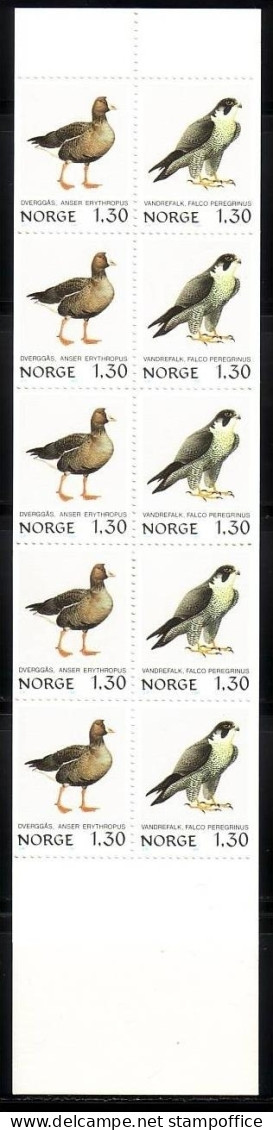 NORWEGEN MH 4 POSTFRISCH(MINT) VÖGEL 1981 ZWERGGANS WANDERFALKE - Aigles & Rapaces Diurnes