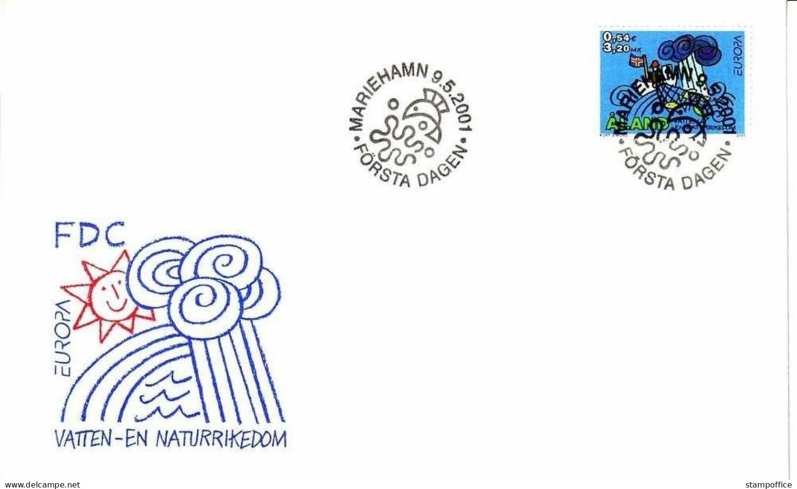 ALAND MI-NR. 191 FDC EUROPA-CEPT 2001 WASSER - 2001