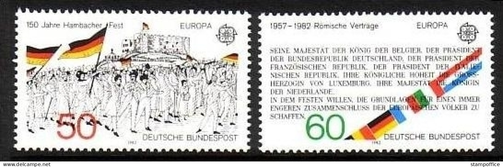 DEUTSCHLAND MI-NR. 1130-1131 POSTFRISCH(MINT) EUROPA 1982 HISTORISCHE EREIGNISSE - 1982