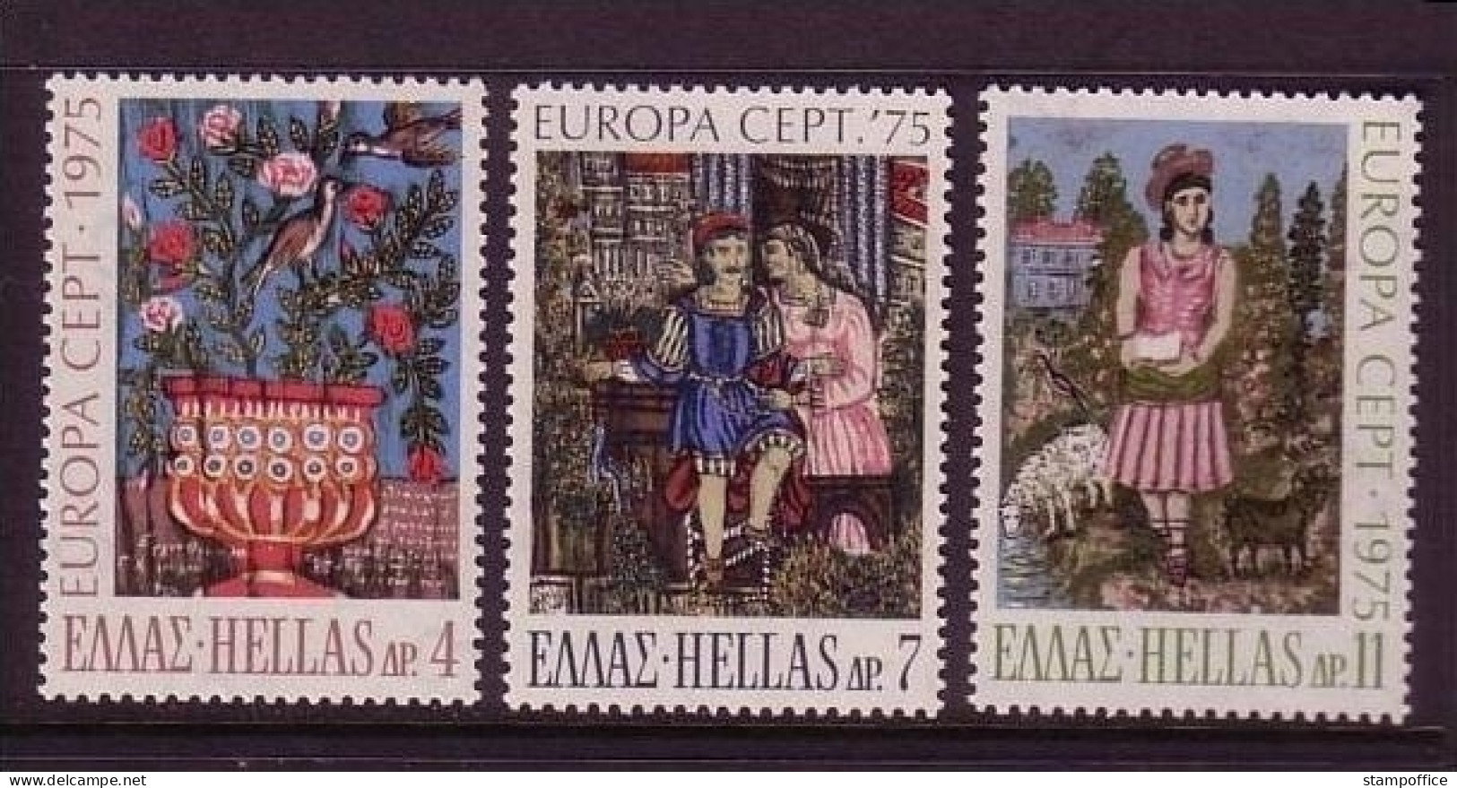 GRIECHENLAND MI-NR. 1198-1200 POSTFRISCH(MINT) EUROPA 1975 - GEMÄLDE - 1975