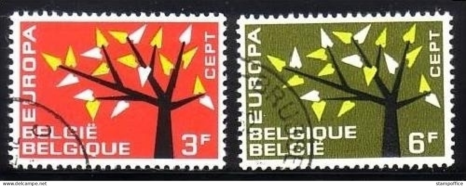 BELGIEN MI-NR. 1282-1283 GESTEMPELT(USED) EUROPA 1962 BAUM - 1962