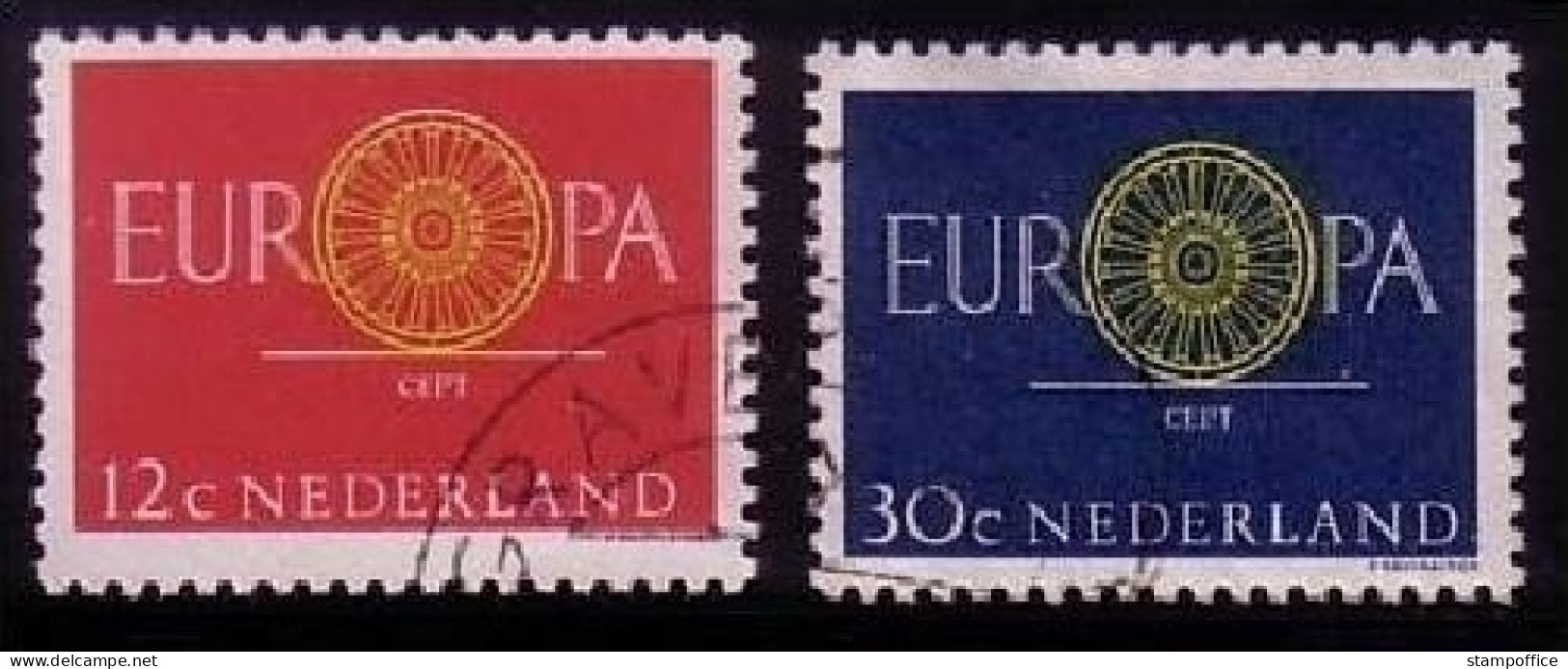 NIEDERLANDE MI-NR. 753-754 O EUROPA 1960 - WAGENRAD - 1960