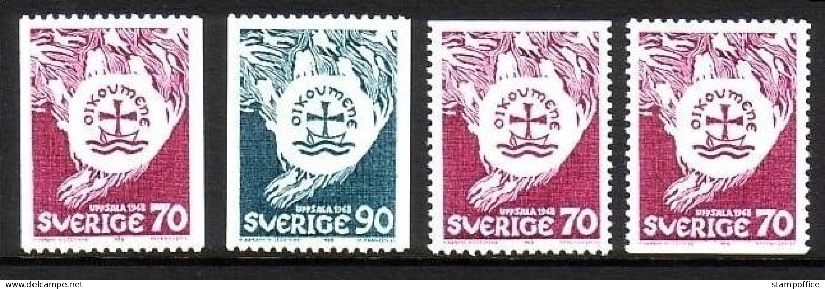 SCHWEDEN MI-NR. 612-613 C + 612 Do Du POSTFRISCH(MINT) TAGUNG DES WELTKIRCHENRATES - Neufs