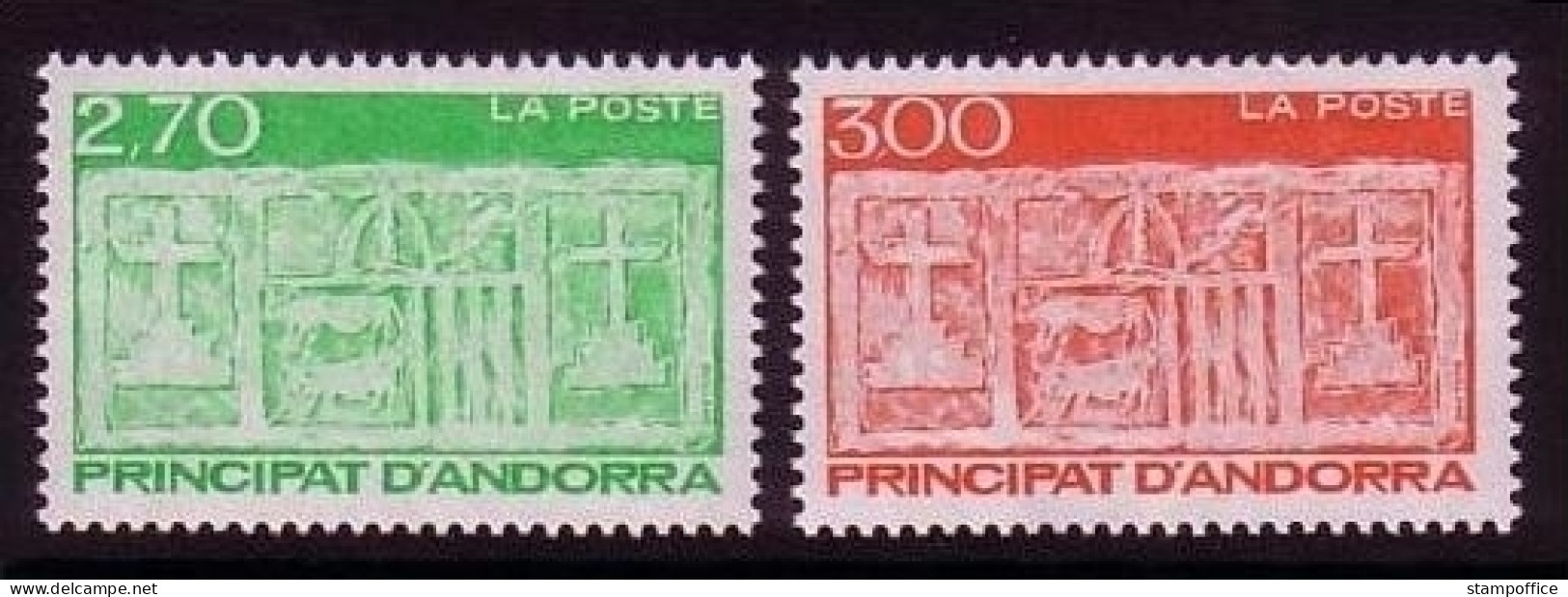 ANDORRA FRANZÖSISCH MI-NR. 493-494 POSTFRISCH(MINT) FREIMARKEN WAPPEN - Timbres