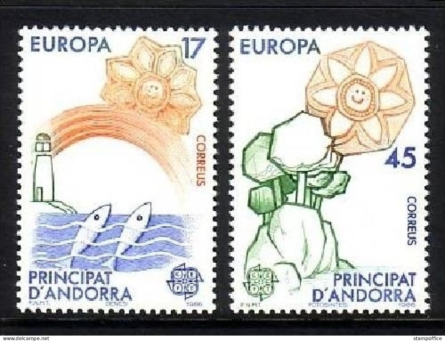 ANDORRA SPANISCH MI-NR. 188-189 POSTFRISCH EUROPA 1986 NATUR- Und UMWELTSCHUTZ - 1986