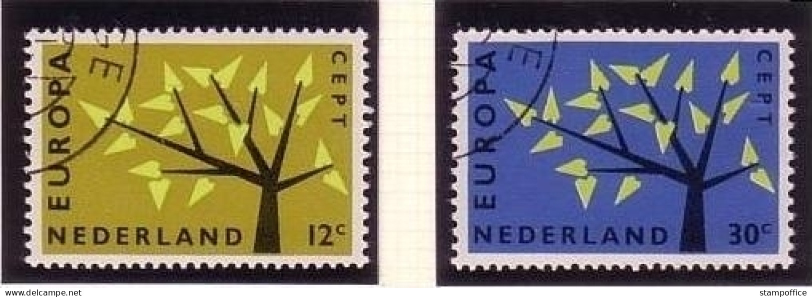 NIEDERLANDE MI-NR. 782-783 GESTEMPELT(USED) EUROPA 1962 BAUM - 1962