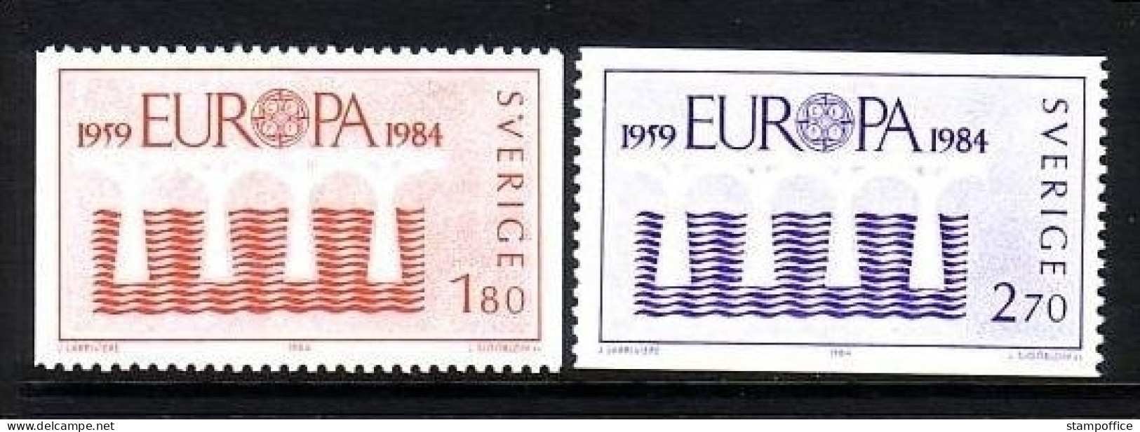 SCHWEDEN MI-NR. 1270-1271 POSTFRISCH(MINT) EUROPA 1984 BRÜCKE - 1984