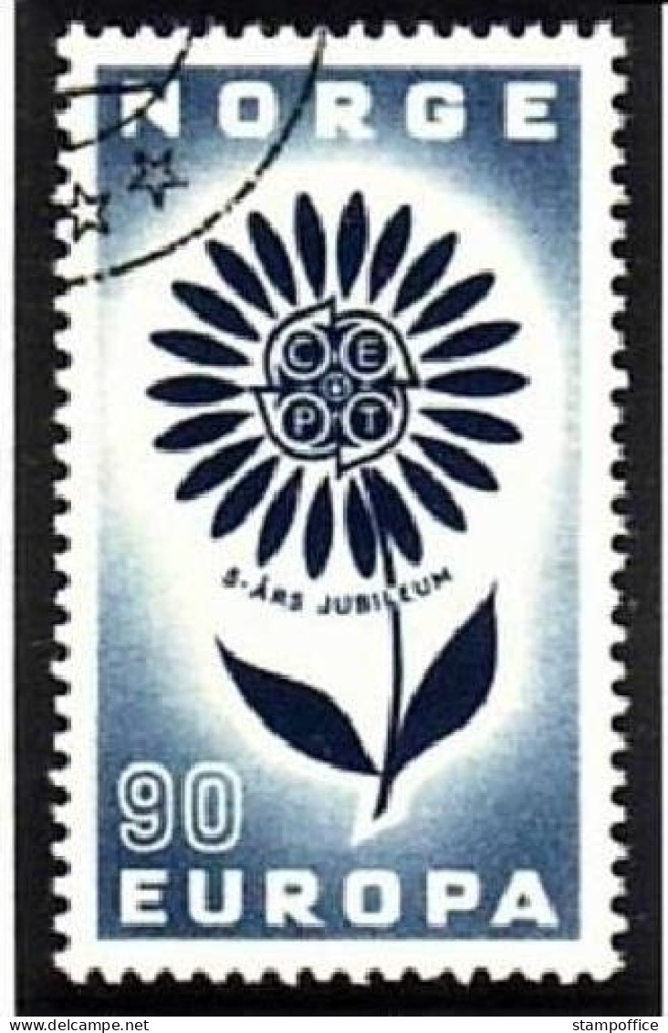 NORWEGEN MI-NR. 521 GESTEMPELT(USED) EUROPA 1964 STILISIERTE BLUME - 1964