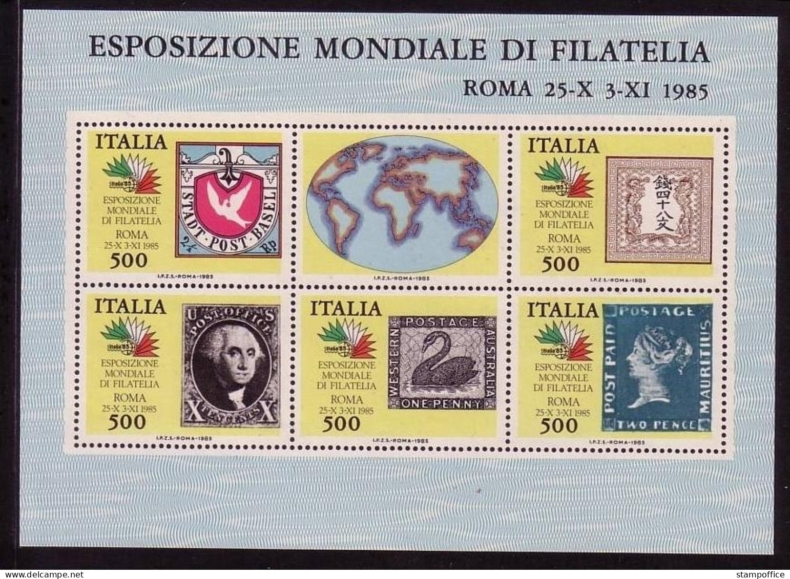 ITALIEN BLOCK 2 POSTFRISCH(MINT) BRIEFMARKENAUSSTELLUNG ROMA 1985 MARKE AUF MARKE - Stamps On Stamps