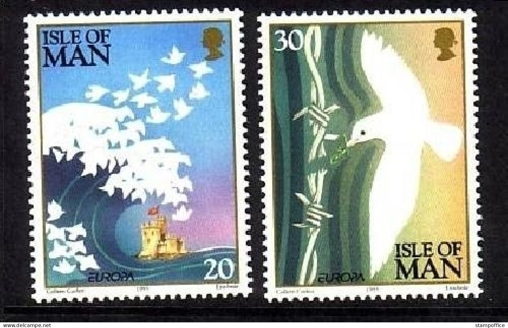 ISLE OF MAN MI-NR. 627-628 POSTFRISCH(MINT) EUROPA 1995 - FRIEDEN Und FREIHEIT FRIEDENSTAUBE - 1995