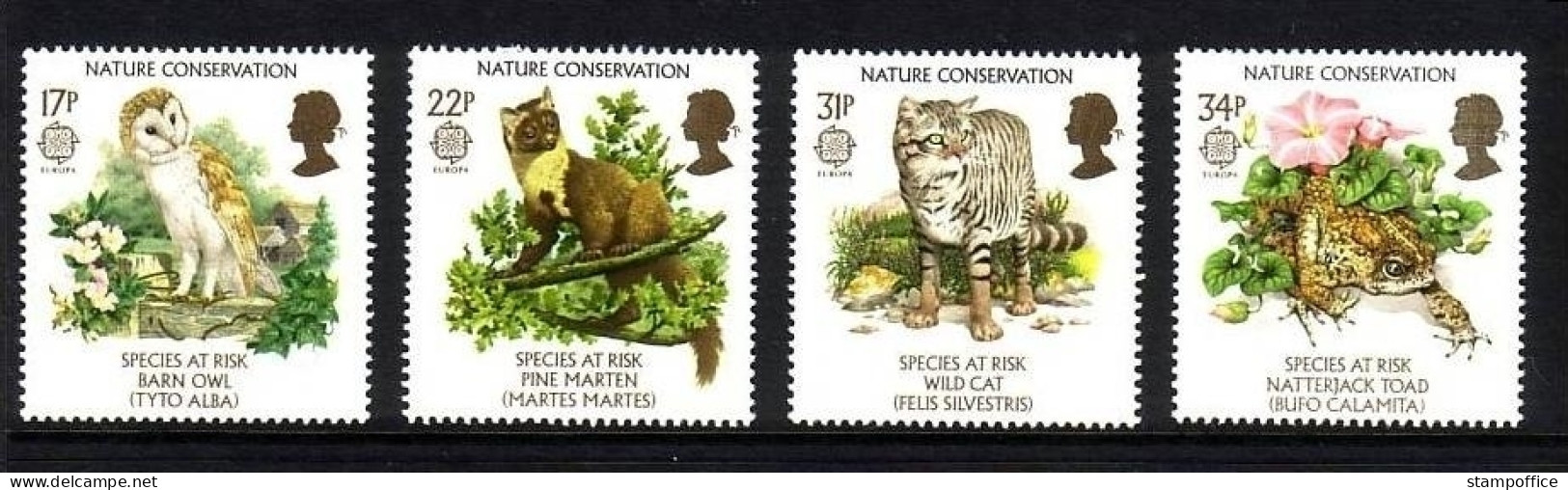 GROSSBRITANNIEN MI-NR. 1068-1071 POSTFRISCH(MINT) CEPT 1986 EULE KATZE MARDER KRÖTE - Hiboux & Chouettes