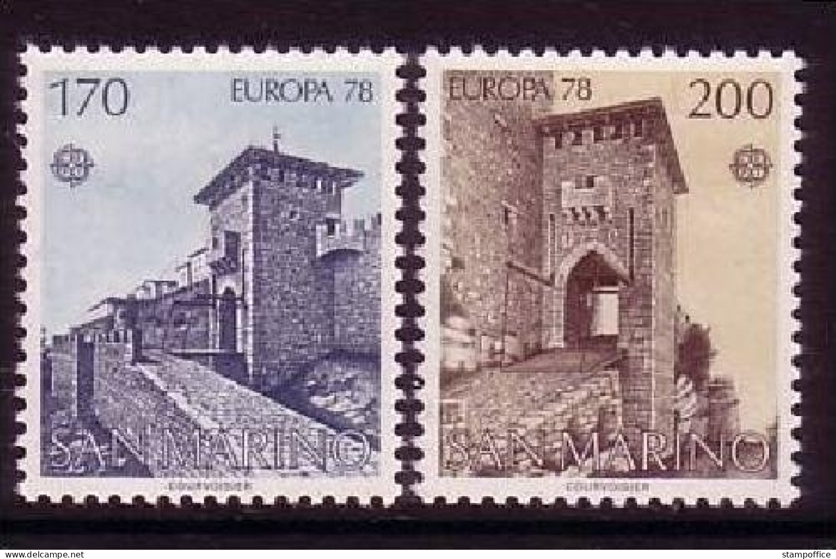 SAN MARINO MI-NR. 1156-1157 POSTFRISCH(MINT) EUROPA 1978 BAUDENKMÄLER - 1978