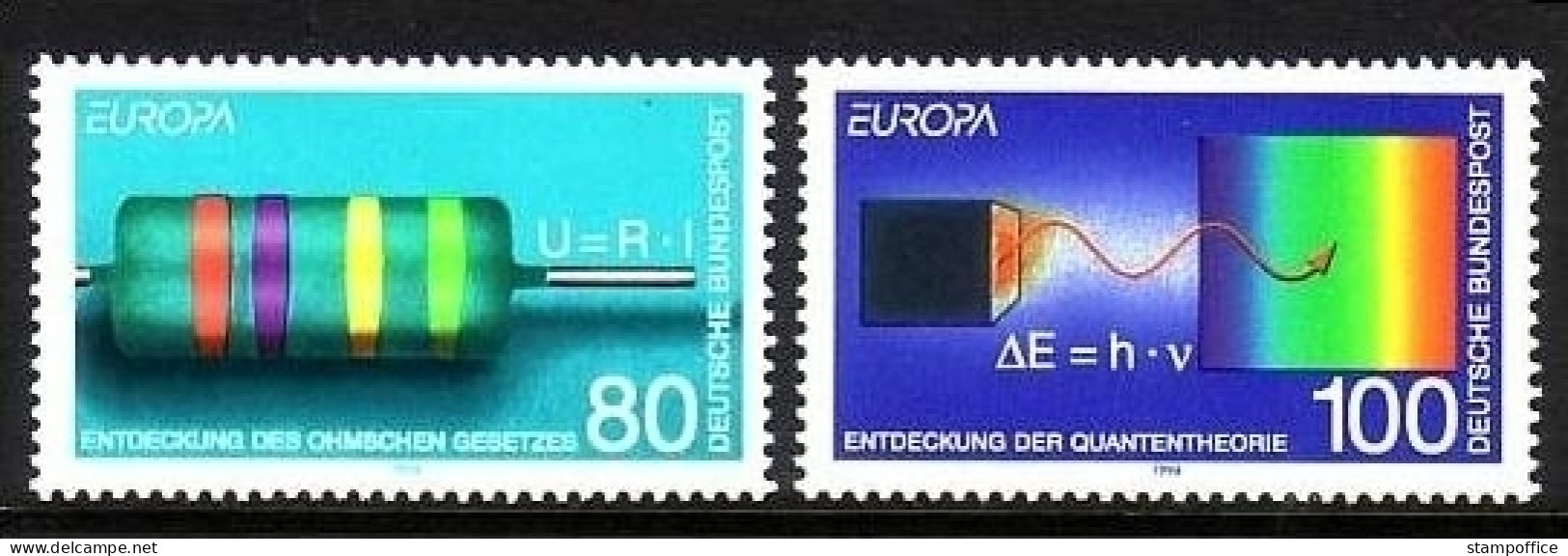 DEUTSCHLAND MI-NR. 1732-1733 POSTFRISCH(MINT) EUROPA 1994 OHMSCHES GESETZ QUANTENTHEORIE - 1994