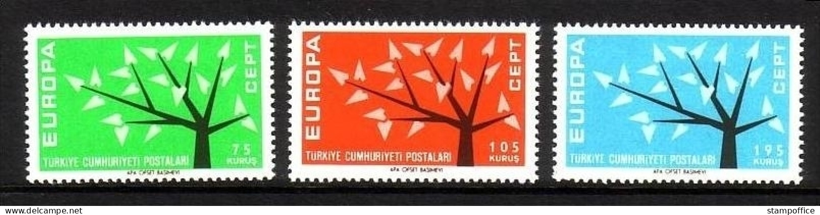 TÜRKEI MI-NR. 1843-1845 POSTFRISCH(MINT) EUROPA 1962 - BAUM - 1962