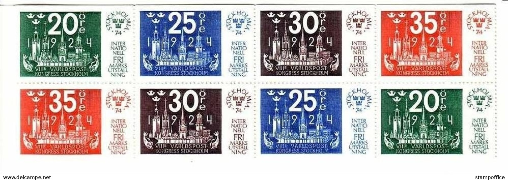 SCHWEDEN MH 45 POSTFRISCH(MINT) STOCKHOLMIA '74 BRIEFMARKENAUSSTELLUNG - 1951-80