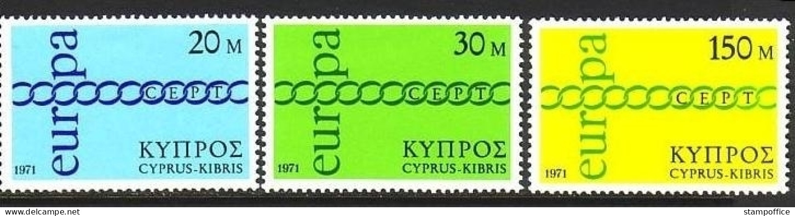 ZYPERN MI-NR. 359-361 POSTFRISCH(MINT) EUROPA 1971 KETTE - 1971