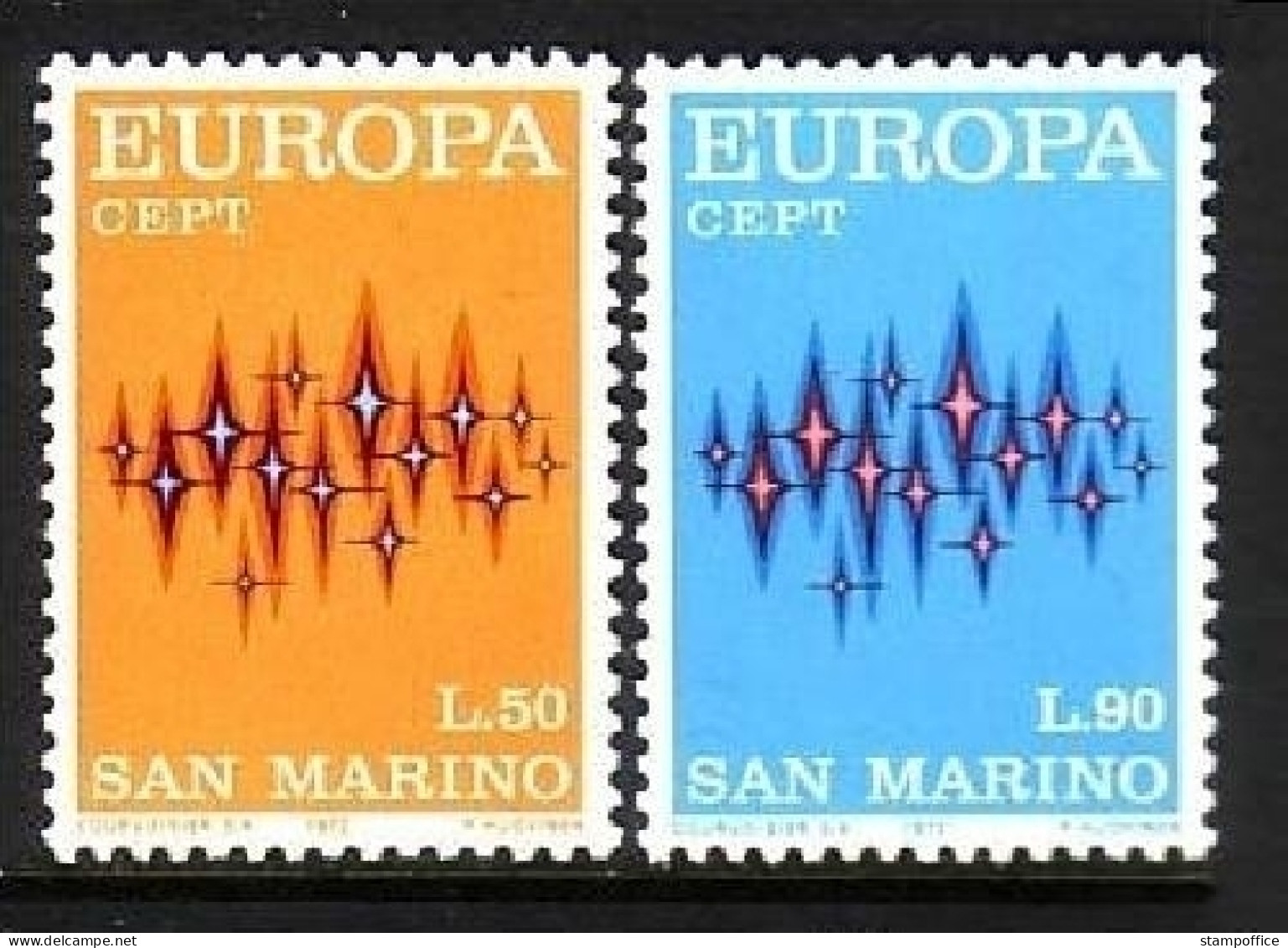 SAN MARINO MI-NR. 997-998 POSTFRISCH(MINT) EUROPA 1972 - STERNE - 1972