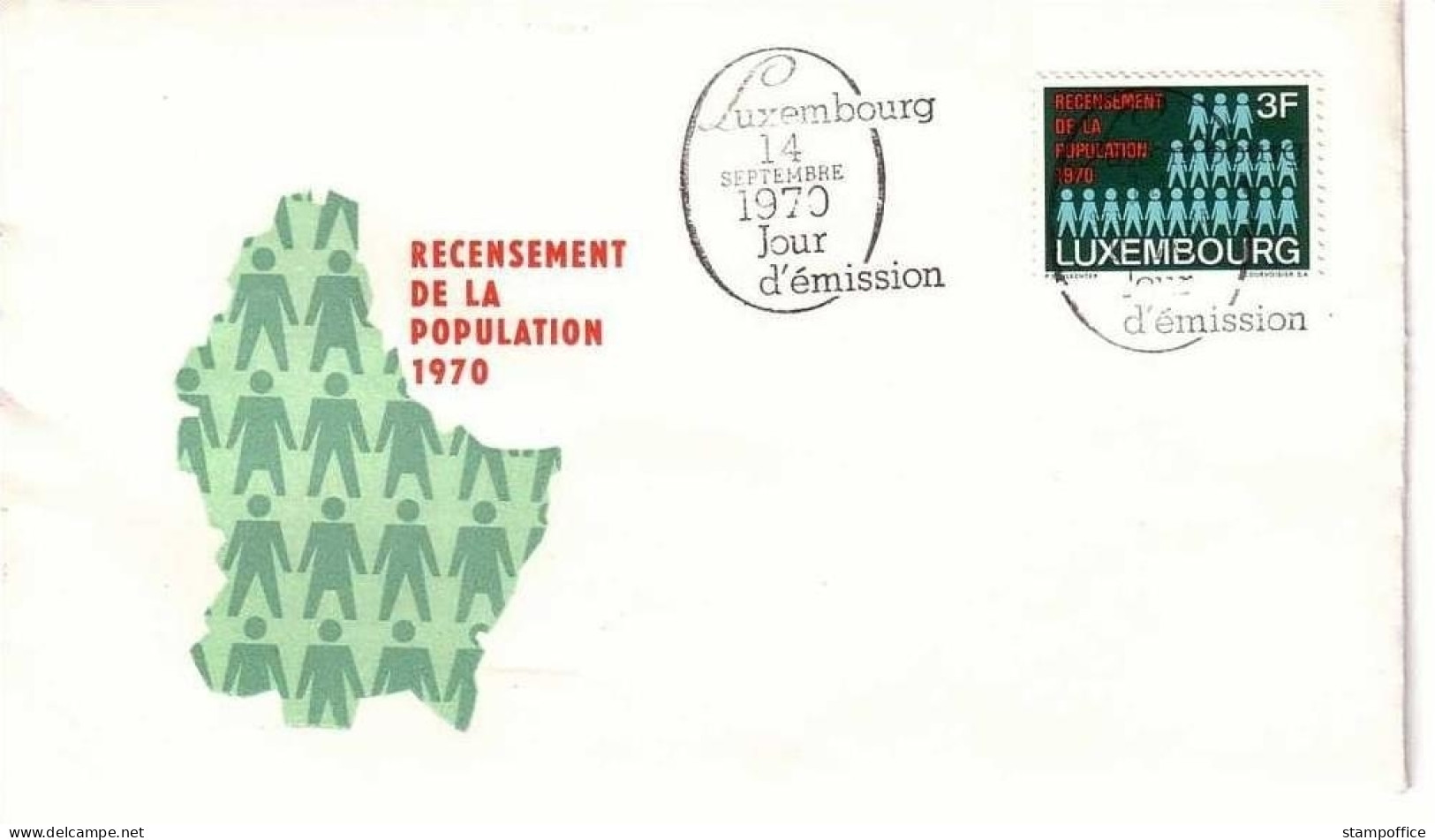 LUXEMBOURG MI-NR. 811 FDC VOLKSZÄHLUNG - FDC
