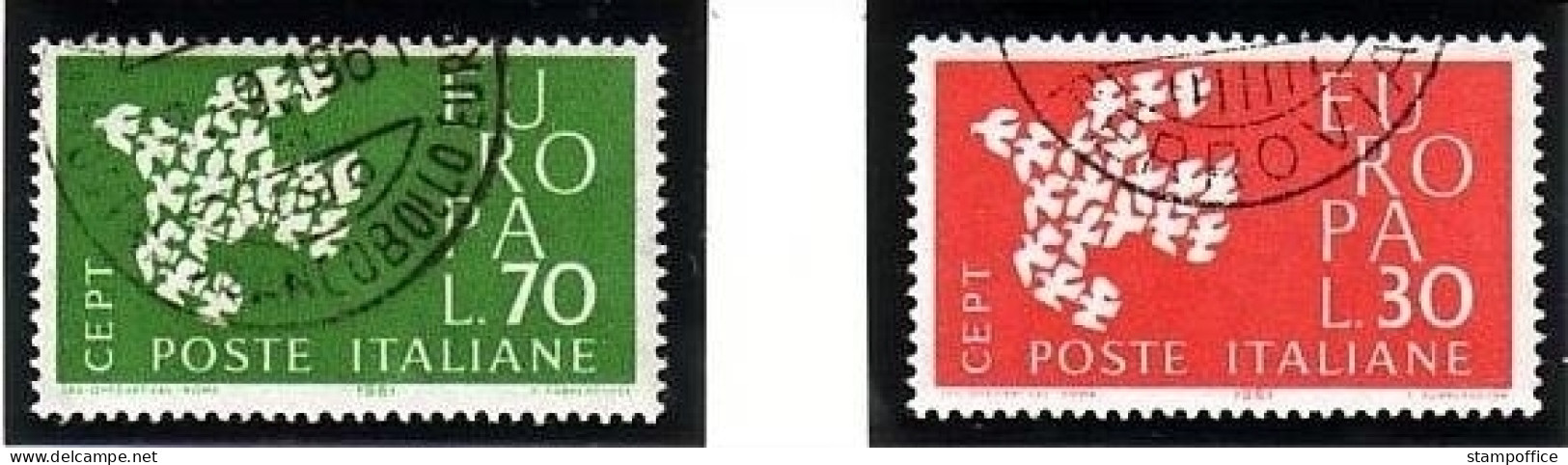 ITALIEN MI-NR. 1113-1114 O EUROPA 1961 - TAUBE - 1961