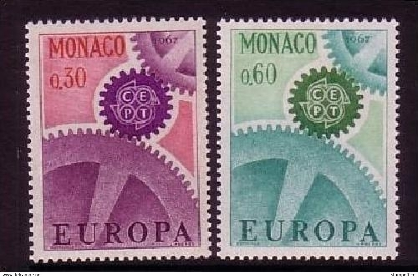 MONACO MI-NR. 870-871 POSTFRISCH(MINT) EUROPA 1967 ZAHNRÄDER - 1967