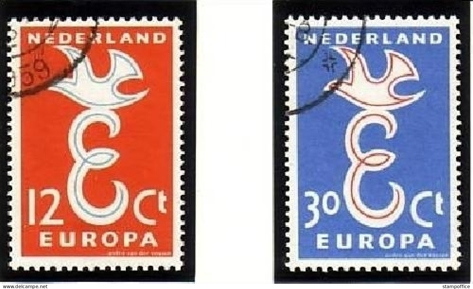 NIEDERLANDE MI-NR. 718-719 GESTEMPELT(USED) EUROPA 1958 - 1958
