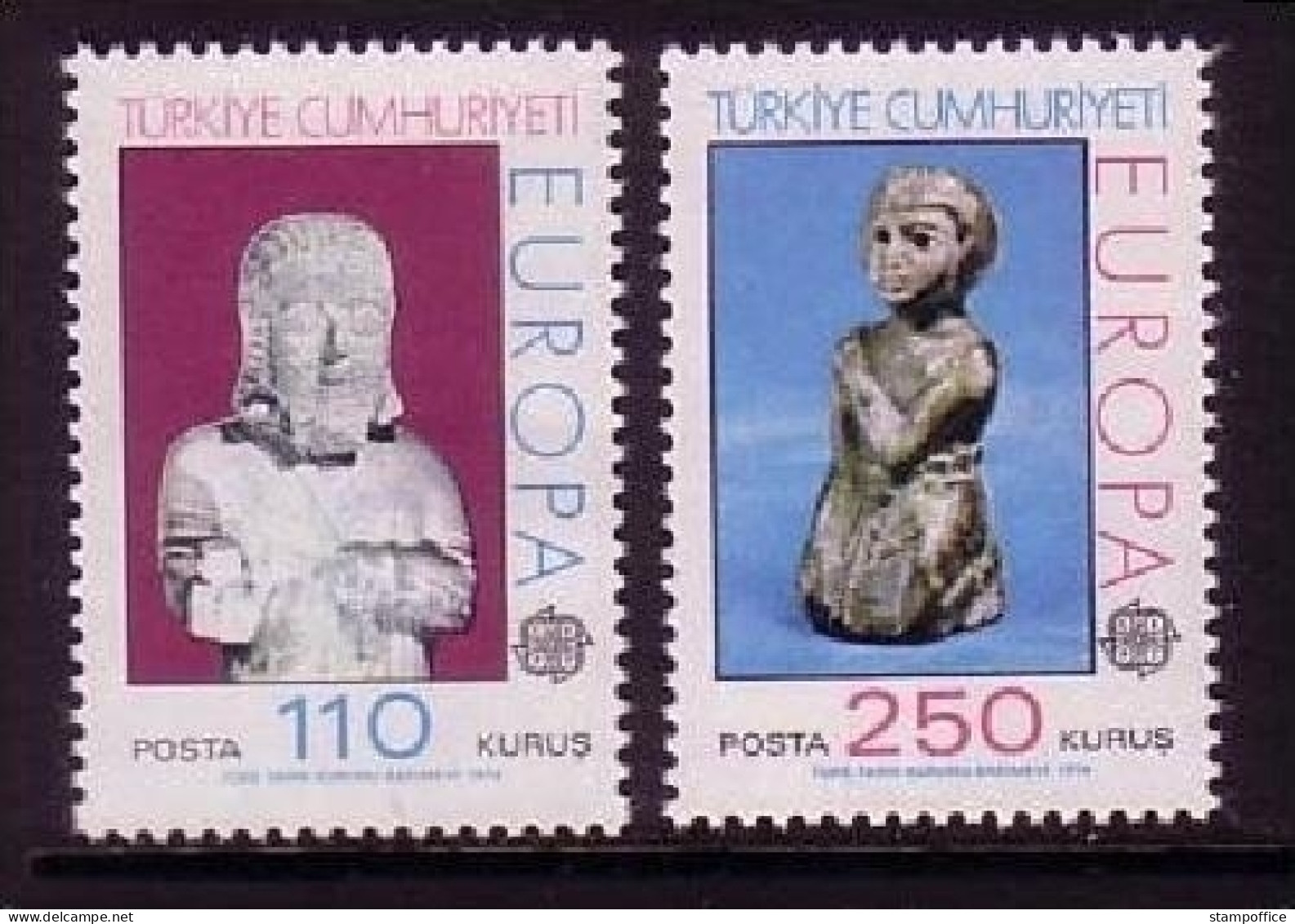 TÜRKEI MI-NR. 2320-2321 POSTFRISCH(MINT) EUROPA 1974 SKULPTUREN - 1974