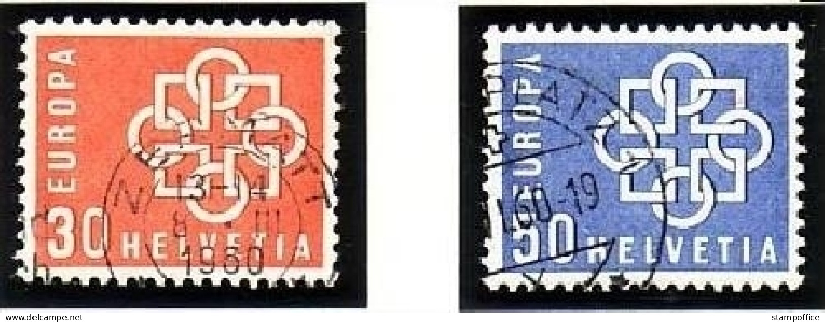 SCHWEIZ MI-NR. 679-680 GESTEMPELT(USED) EUROPA 1959 - 1959