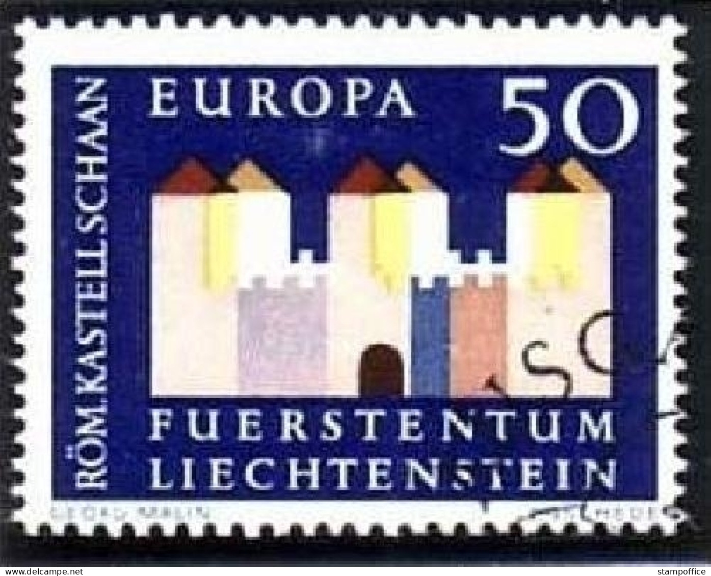 LIECHTENSTEIN MI-NR. 444 GESTEMPELT(USED) EUROPA 1964 KASTELL IN SCHAAN - 1964