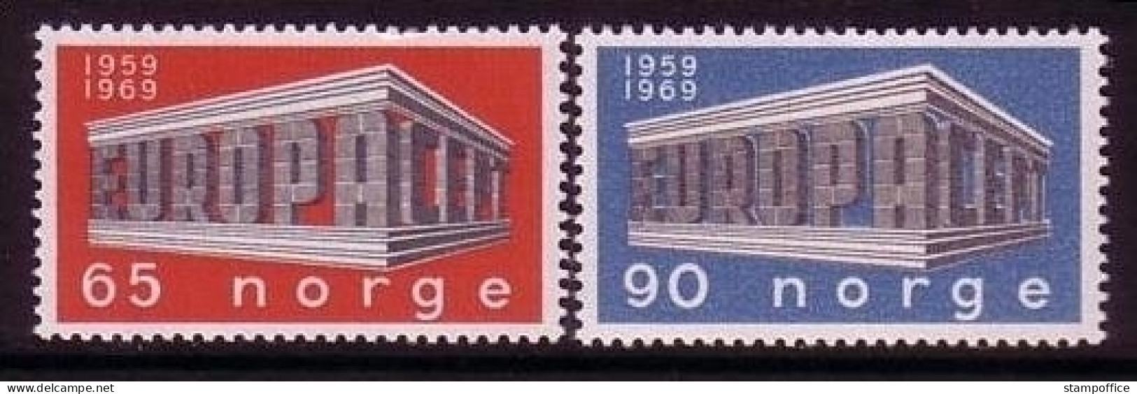 NORWEGEN MI-NR. 583-584 POSTFRISCH(MINT) EUROPA 1969 EUROPA CEPT - 1969