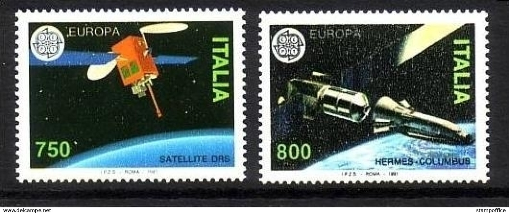 ITALIEN MI-NR. 2180-2181 POSTFRISCH(MINT) EUROPA 1991 EUROPÄISCHE WELTRAUMFAHRT - 1991