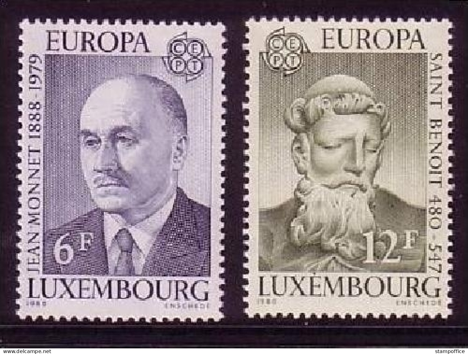 LUXEMBOURG MI-NR. 1009-1010 POSTFRISCH(MINT) EUROPA 1980 - PERSÖNLICHKEITEN MONNET HL.BENEDIKT - 1980