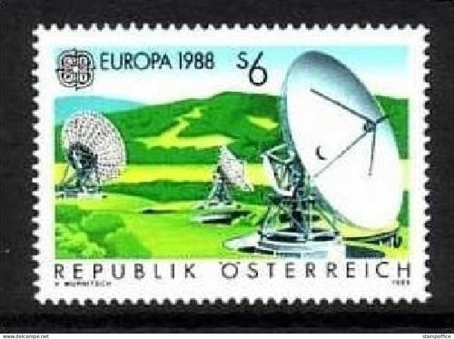 ÖSTERREICH MI-NR. 1922 POSTFRISCH(MINT) EUROPA 1988 ERDFUNKSTELLE TRANSPORT- Und KOMMUNIKATIONSMITTEL - 1988