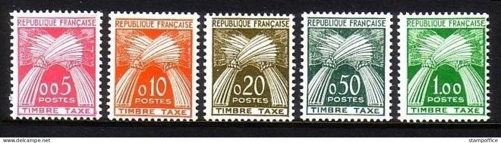 FRANKREICH MI-NR. 93-97 POSTFRISCH(MINT) PORTOMARKEN WEIZENGARBEN - 1960-.... Mint/hinged