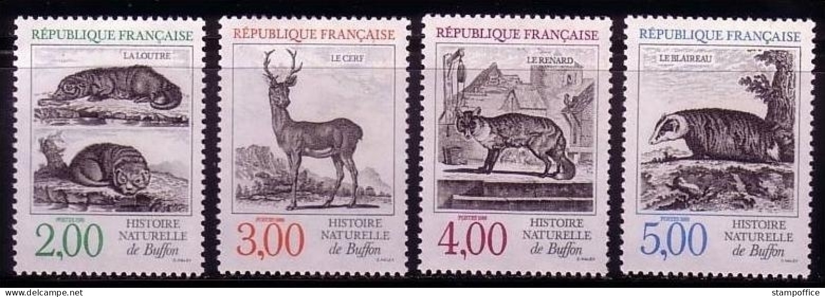 FRANKREICH MI-NR. 2676-2679 POSTFRISCH(MINT) FISCHOTTER ROTHIRSCH ROTFUCHS DACHS - Animalez De Caza