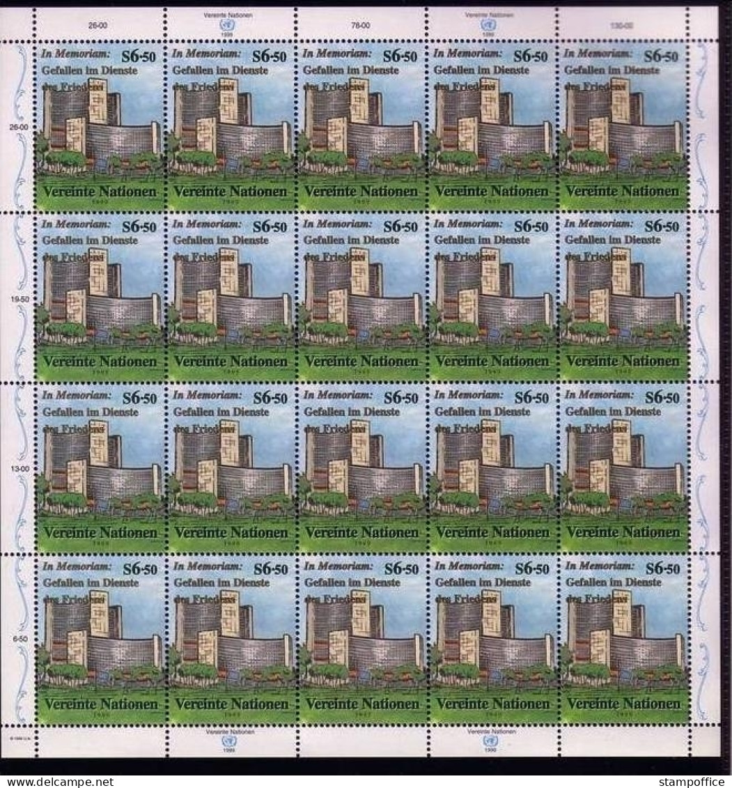 UNO WIEN MI-NR. 298 POSTFRISCH(MINT) KLEINBOGEN DAG HAMMARSKJÖLD 1999 - Blocs-feuillets