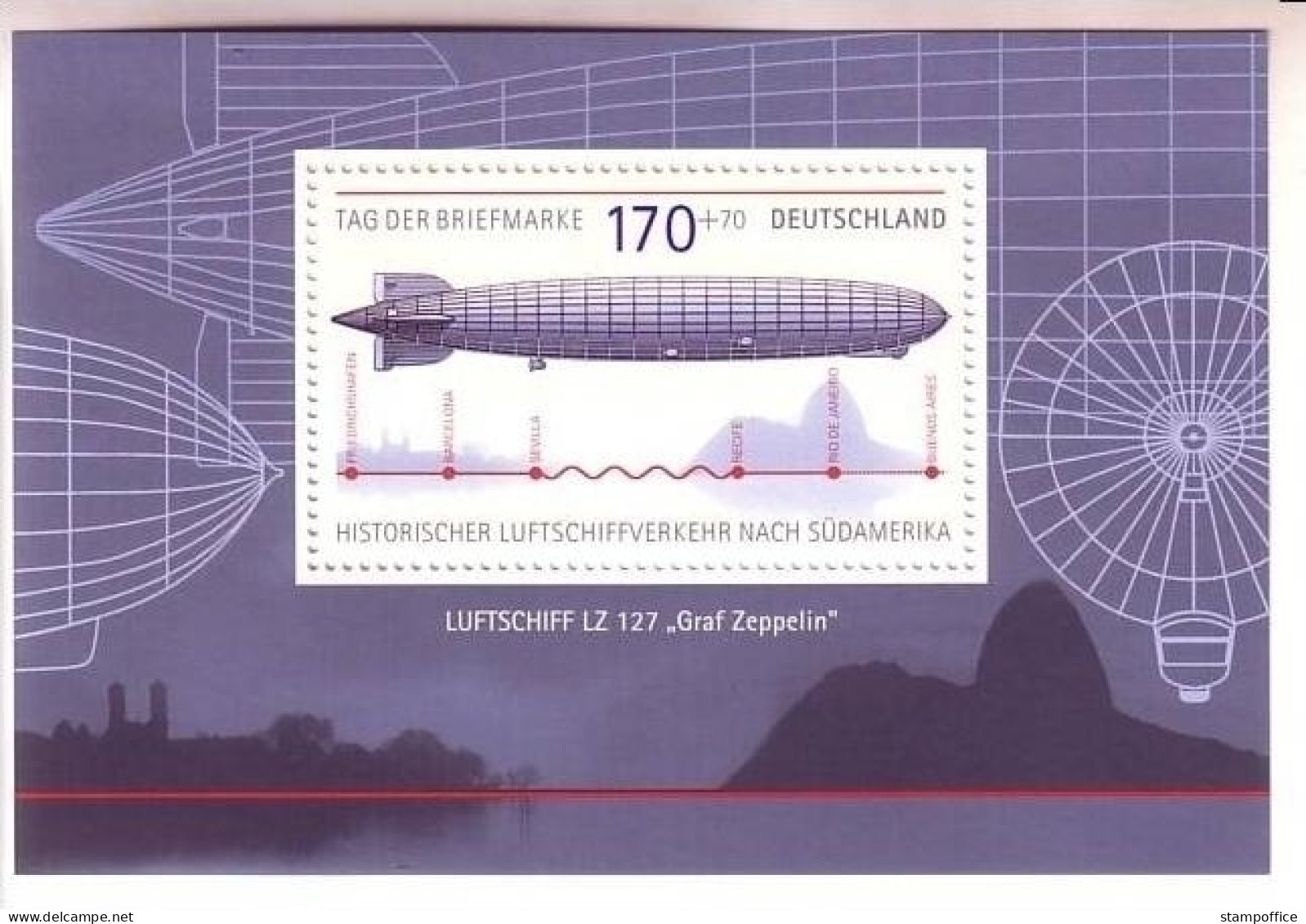 DEUTSCHLAND BLOCK 69 POSTFRISCH(MINT) LUFTSCHIFF GRAF ZEPPELIN TAG DER BRIEFMARKE 2007 - Zeppelins