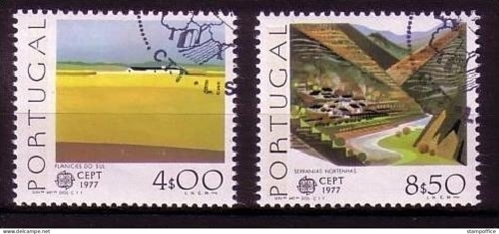 PORTUGAL MI-NR. 1360-1361 Y GESTEMPELT(USED) EUROPA 1977 LANDSCHAFTEN - 1977