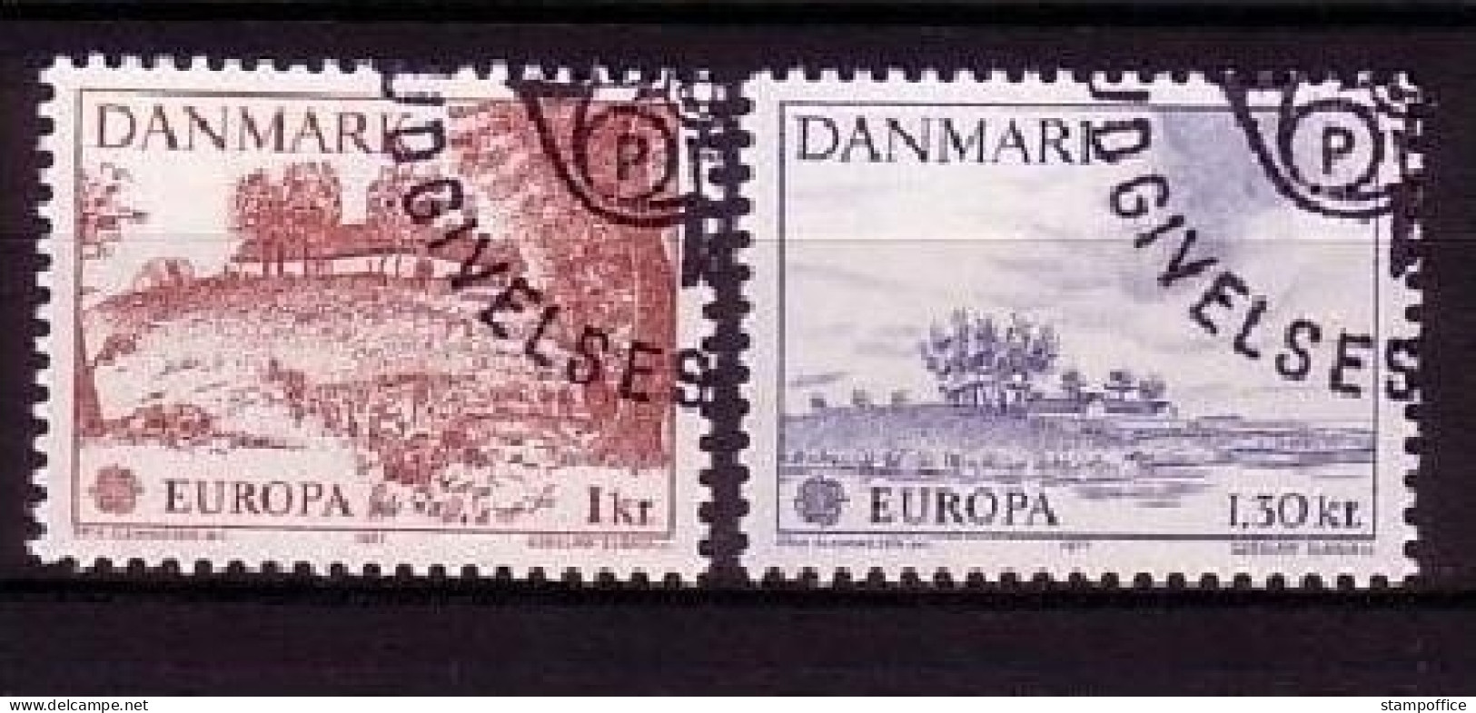 DÄNEMARK MI-NR. 639-640 O EUROPA 1977 - LANDSCHAFTEN - 1977
