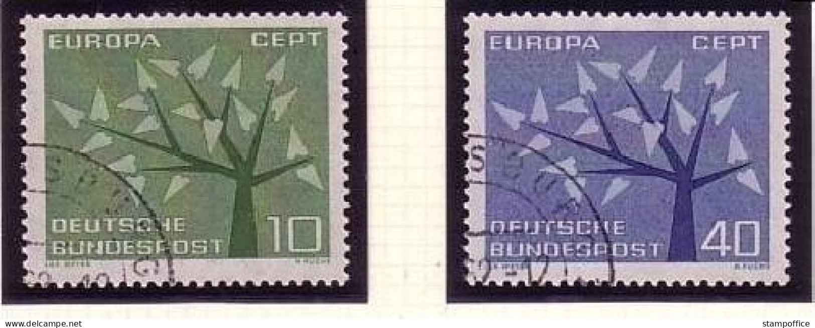 DEUTSCHLAND MI-NR. 383-384 GESTEMPELT(USED) EUROPA 1962 BAUM - 1962