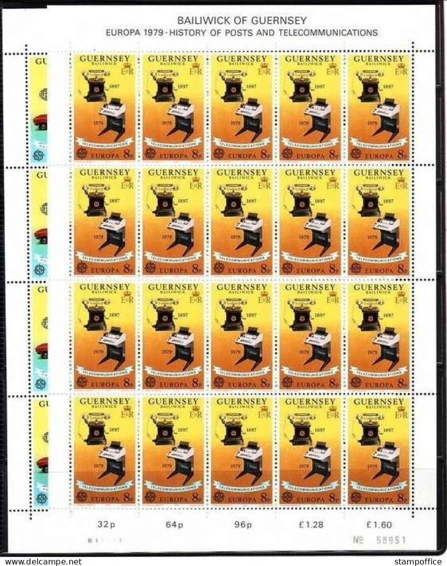 GUERNSEY MI-NR. 189-190 POSTFRISCH(MINT) KB EUROPA 1979 POSTWESEN AUTO TELEFON BRIEFKASTEN - 1979