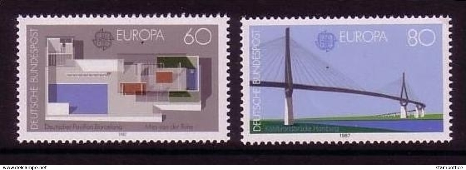 DEUTSCHLAND MI-NR. 1321-1322 POSTFRISCH(MINT) EUROPA 1987 MODERNE ARCHITEKTUR BRÜCKE - 1987