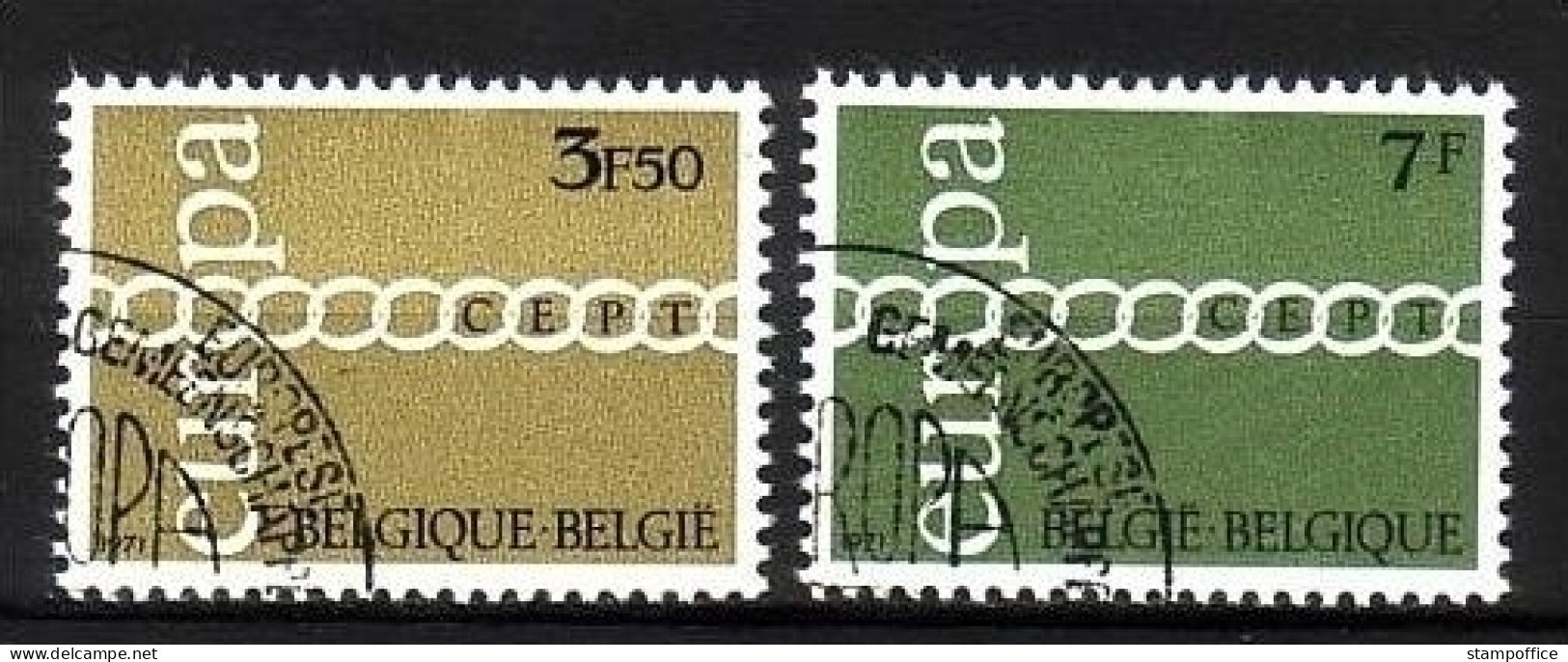 BELGIEN MI-NR. 1633-1634 O EUROPA 1971 - KETTE - 1971