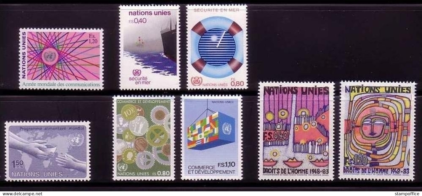 UNO GENF JAHRGANG 1983 POSTFRISCH(MINT) MI-NR. 111-118 MIT HUNDERTWASSER - Unused Stamps