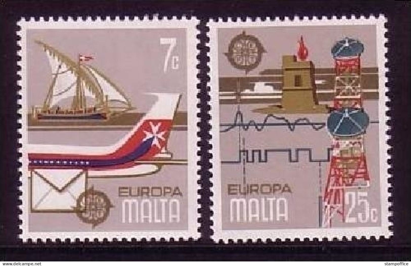 MALTA MI-NR. 594-595 POSTFRISCH(MINT) EUROPA 1979 POST- Und FERNMELDEWESEN SCHIFF FLUGZEUG - 1979